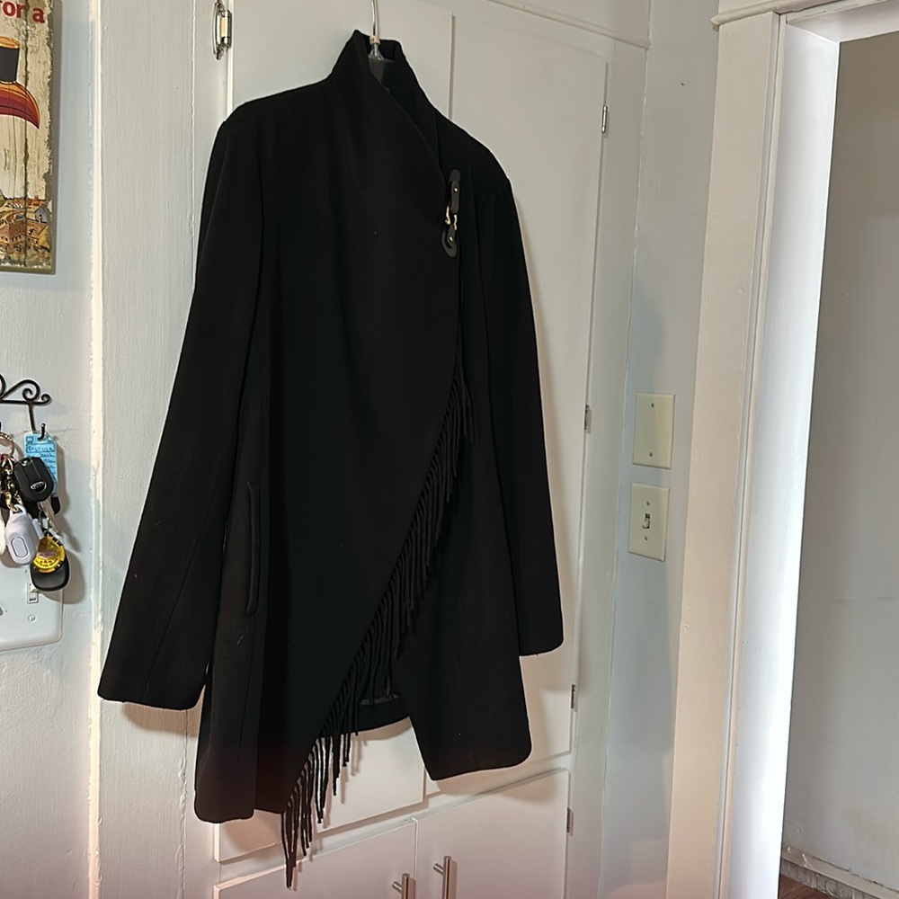 Black 50% wool winter jacket